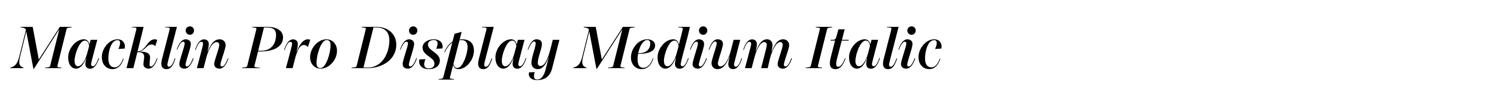Macklin Pro Display Medium Italic